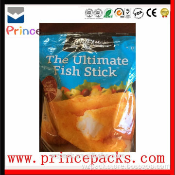 Custom printed OPP PE laminated plastic frozen food packaging bag for fish ball and fish cake packaging